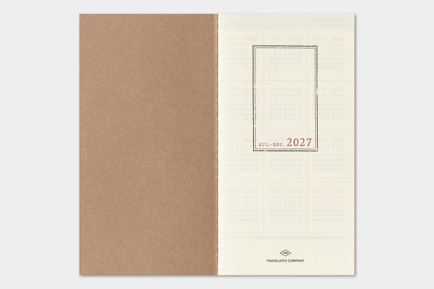 2027 Kalender (Wochenansicht Vertikal) - TRAVELER'S Notebook Refill