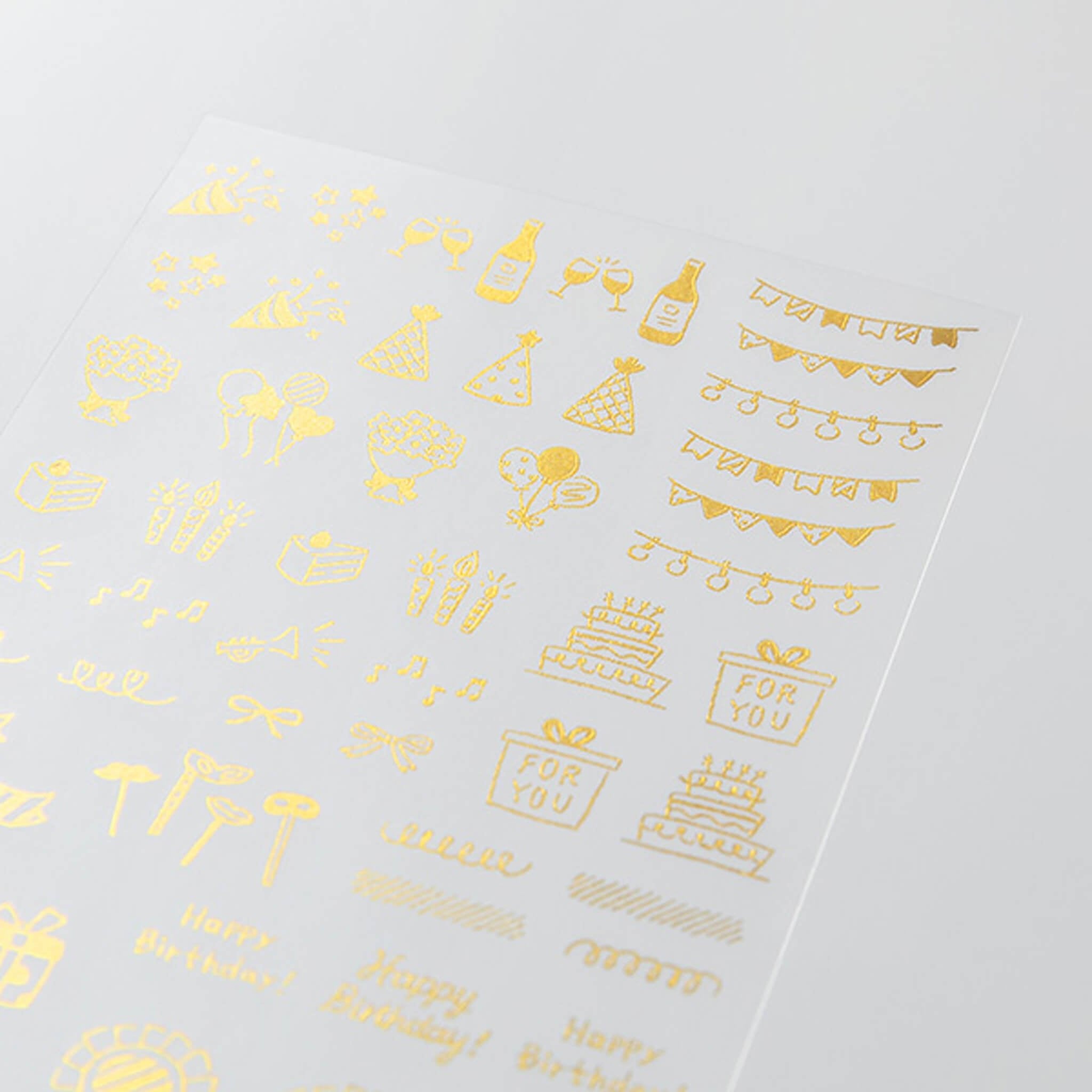 Midori Transfer Sticker Gold - Celebration Midori Transfer Sticker Gold - Celebration