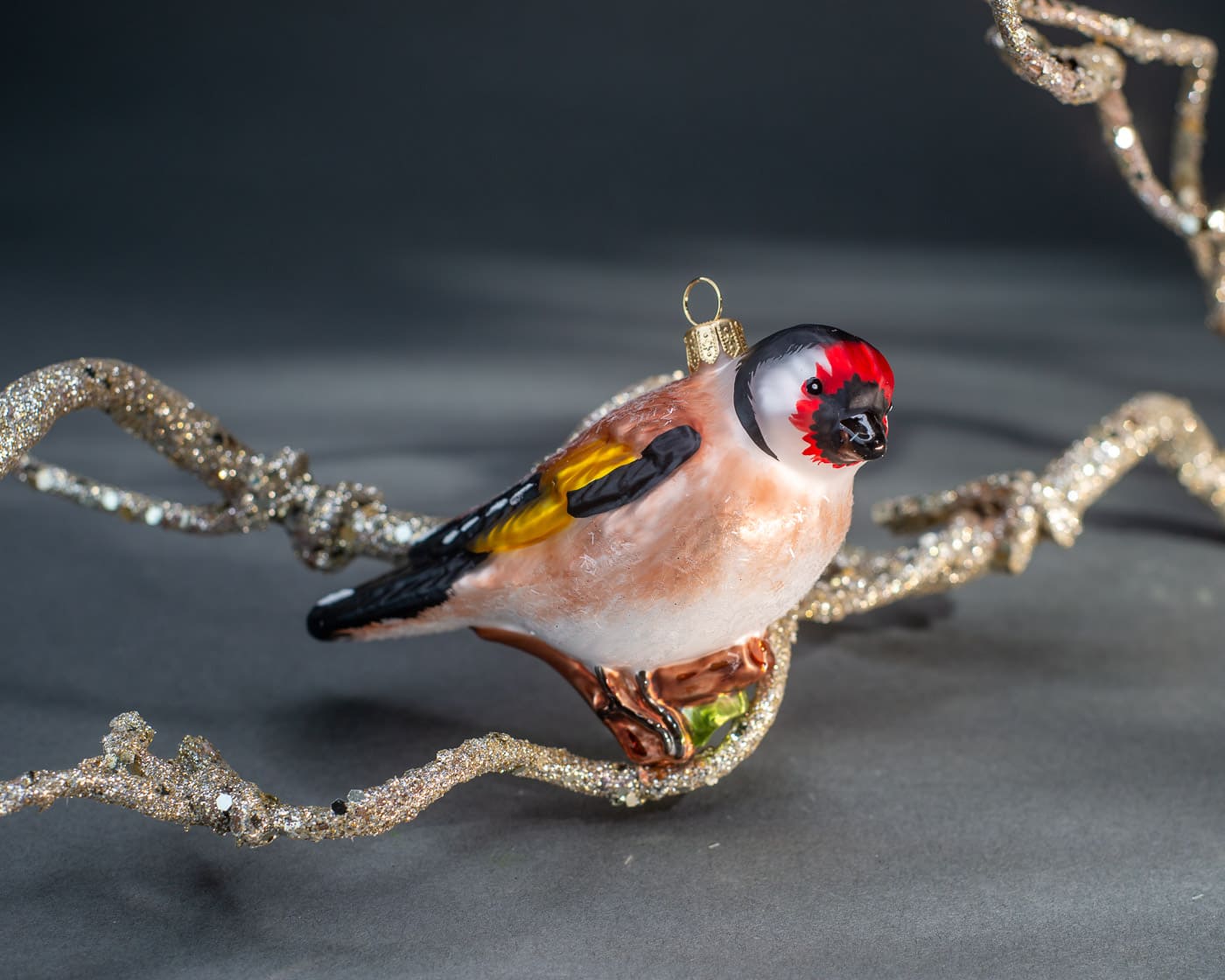 Stieglitz - Christbaumschmuck aus Glas-2060.01-Hanco-Vögel Stieglitz - Christbaumschmuck aus Glas von Hanco aus der Kategorie Vögel mit der Artikelnummer 2060.01