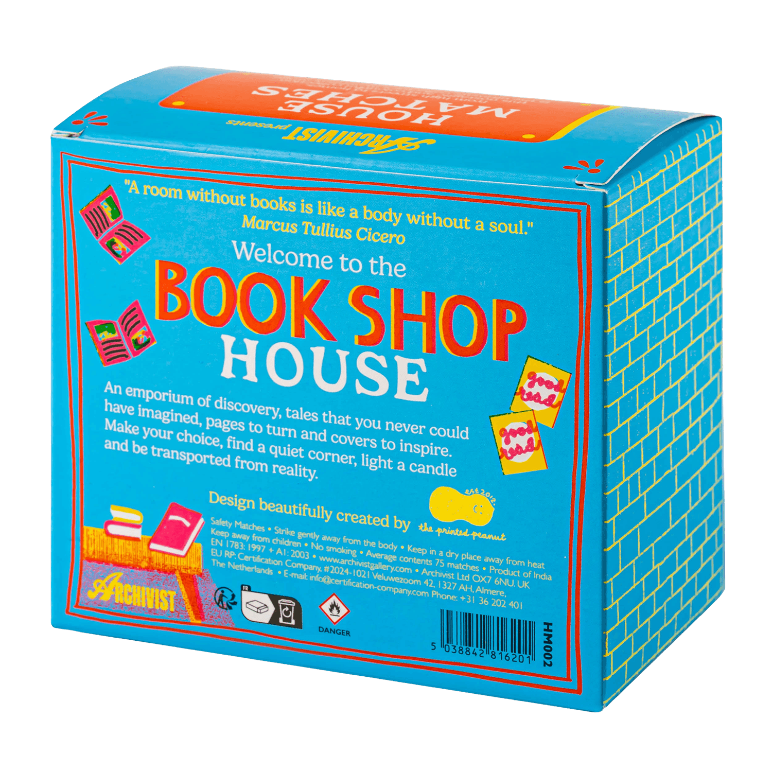 Streichhölzer "Bookshop House"