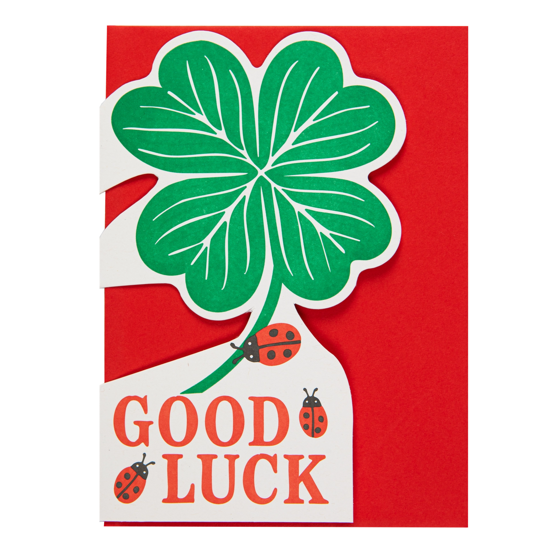 "Good Luck Clover" - 3D Klappkarte - Cut-Out Card von Archivist