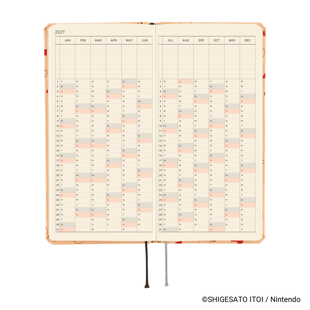 Weeks 2027 englisch – MOTHER: Mr. Saturn Pattern | Hobonichi