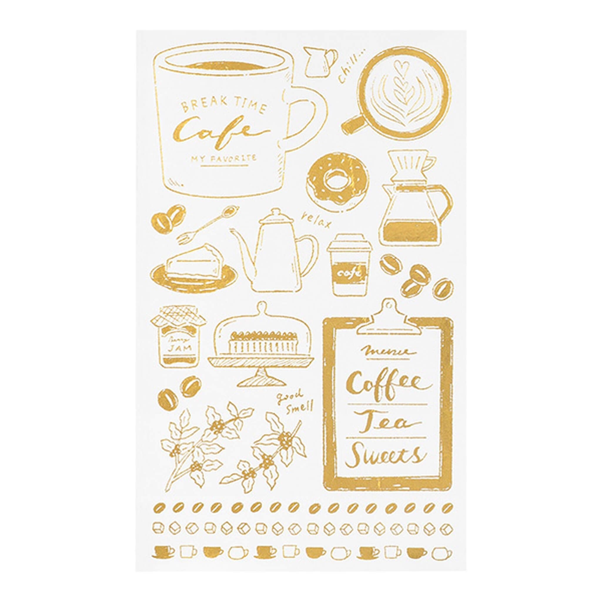Midori Transfer Sticker Gold - Coffee Midori Transfer Sticker Gold - Coffee