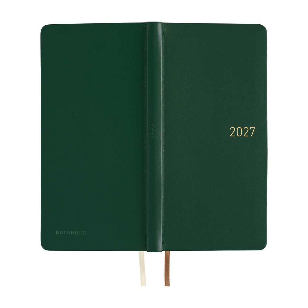 Weeks 2027 englisch – Leather: Forest Green | Hobonichi