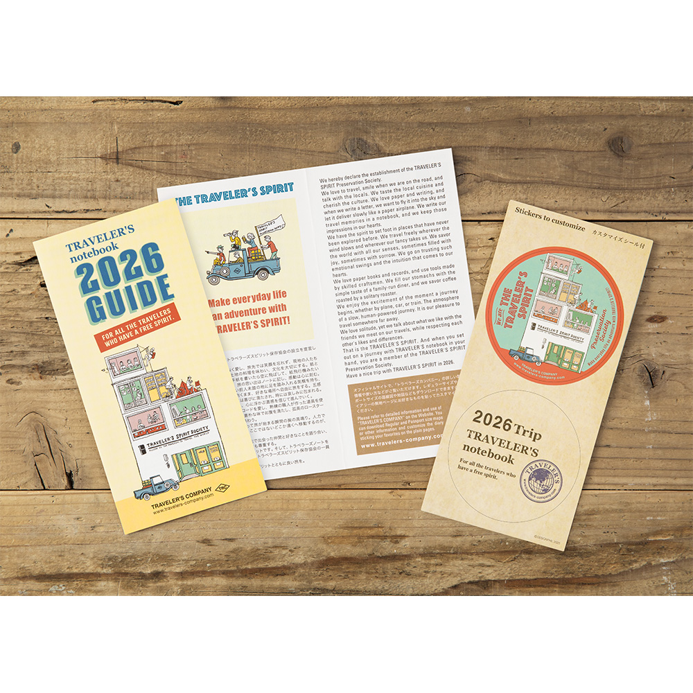 2026 Kalender (Wochenansicht + Memo) - The Traveler's Spirit - TRAVELER'S Notebook Refill