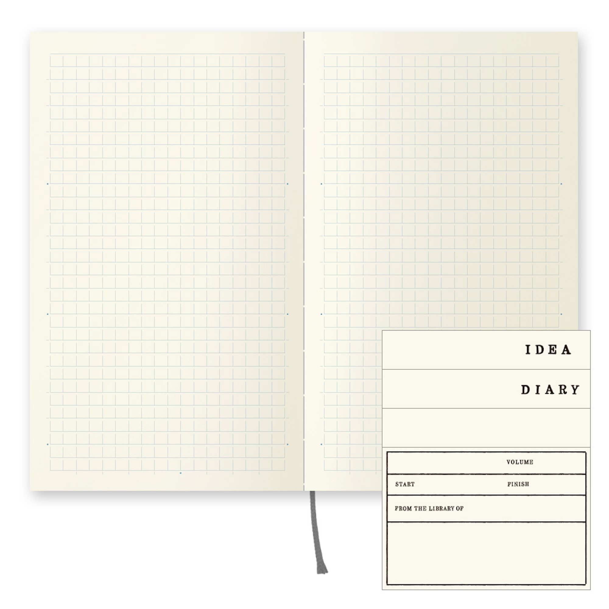 MD Notebook - B6 Slim - kariert / grid - Midori Notizbuch