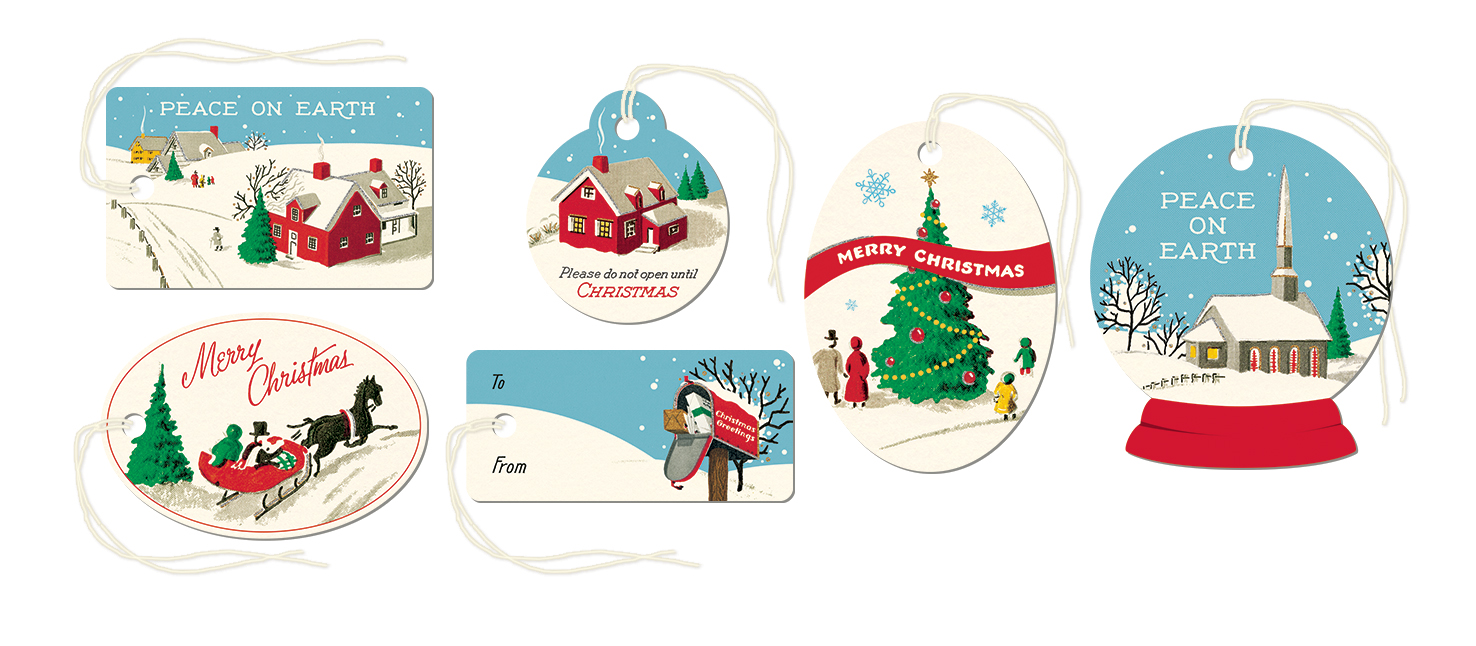 Peace on Earth Glitter Gift Tags - Cavallini Peace on Earth Glitter Gift Tags - Cavallini