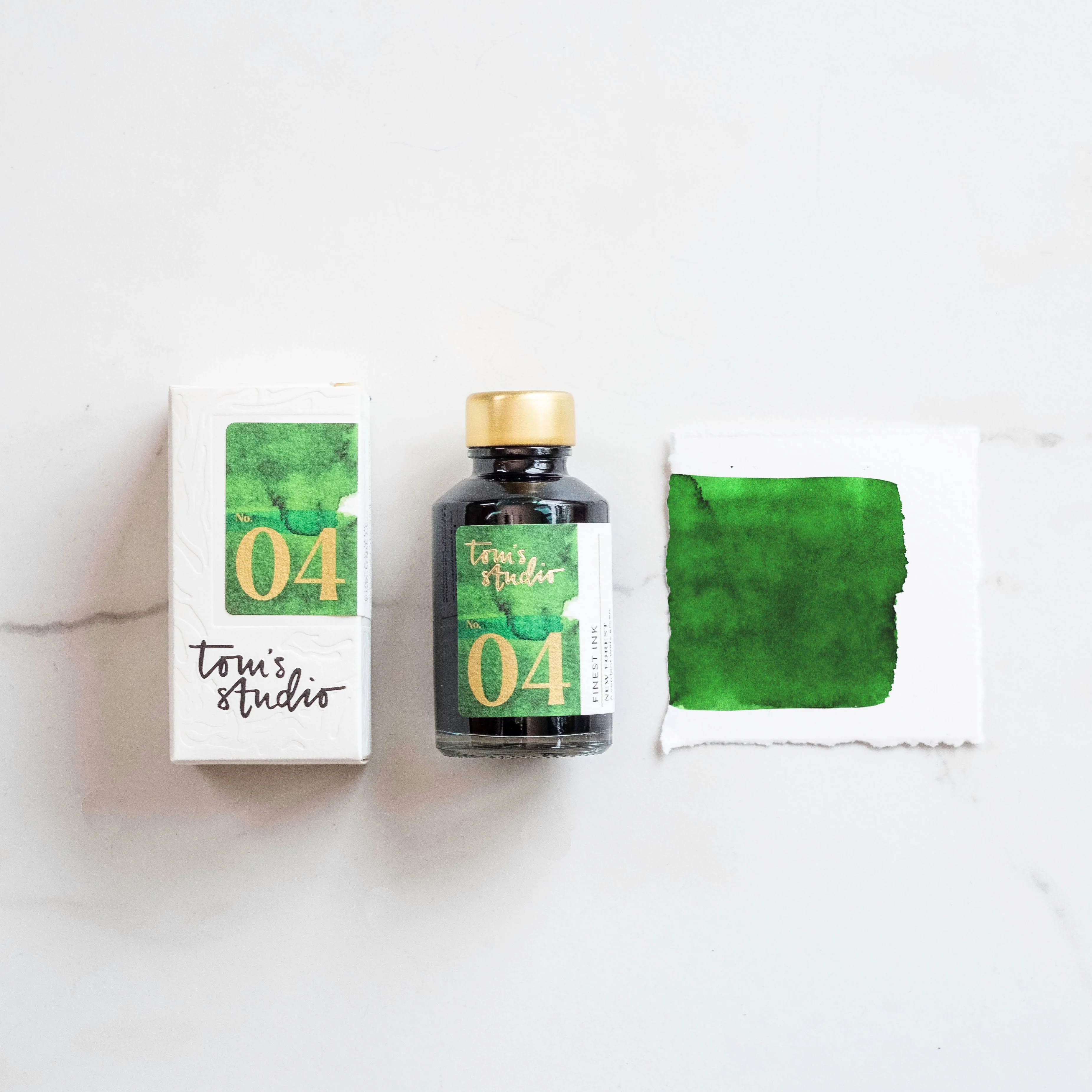 Tom's Studio Tintenfläschchen 04 New Forest Green – Füllfederhalter-Tinte für Lumos, 50 ml