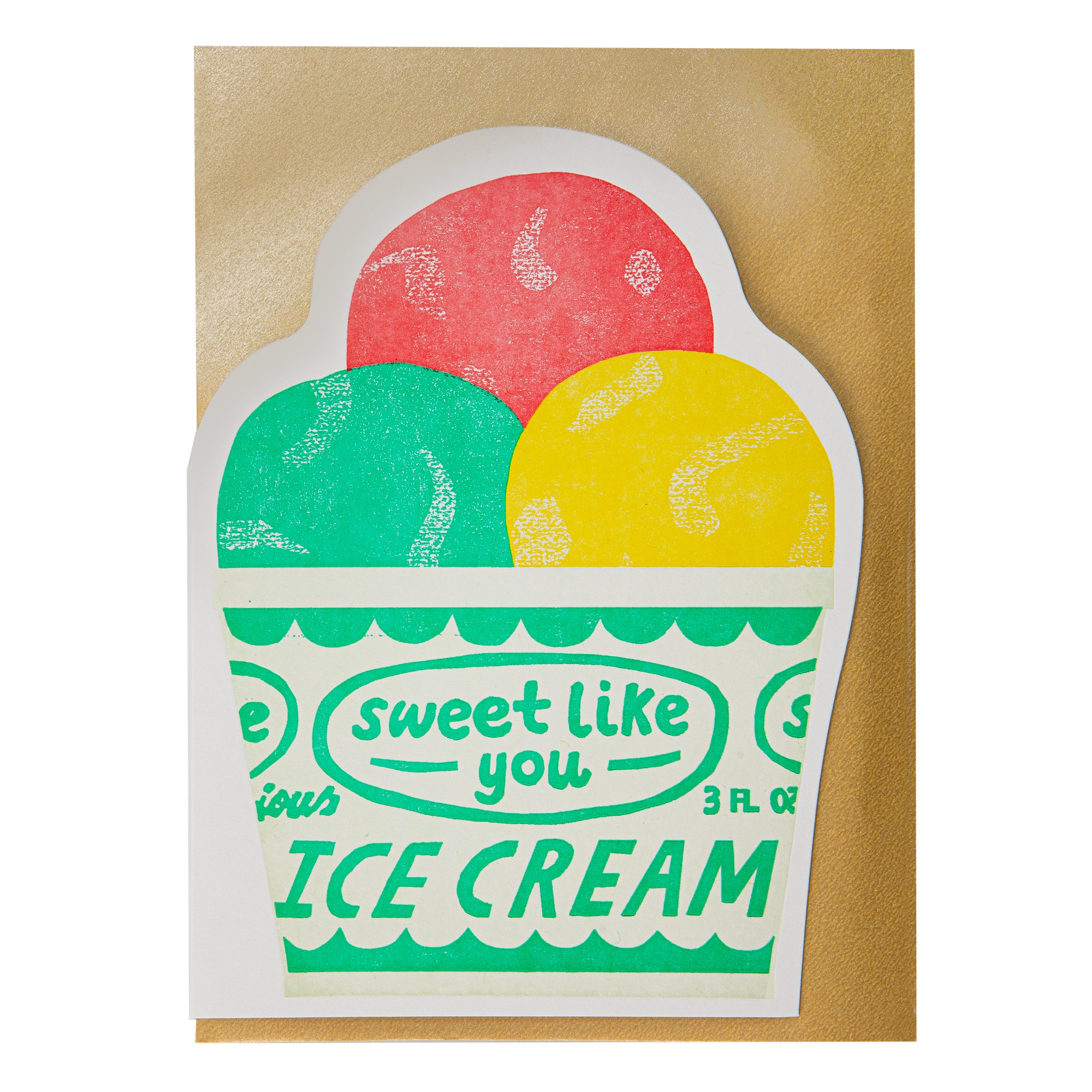 "Ice Cream Pot" - 3D Klappkarte - Cut-Out Card von Archivist