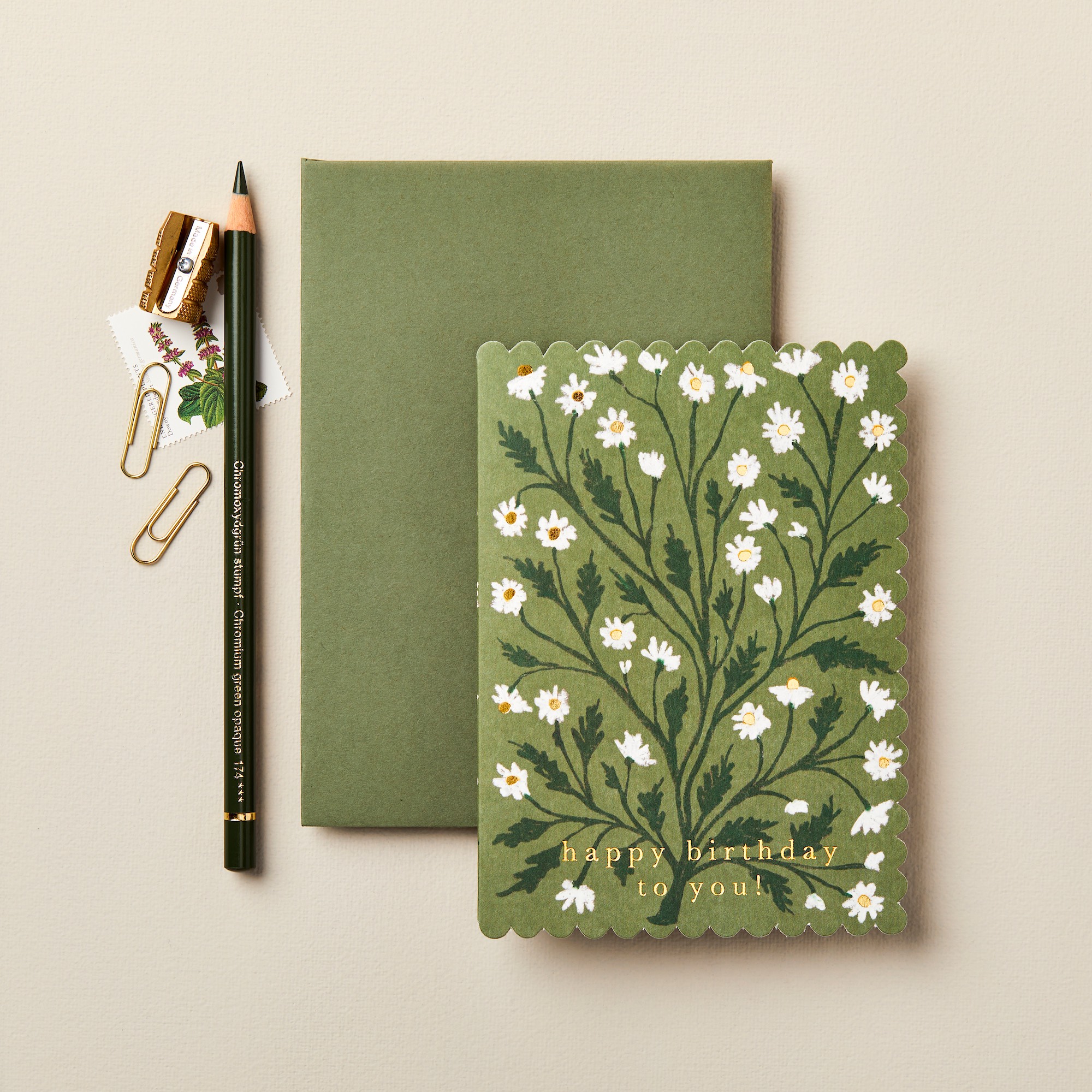 "Happy birthday to you!" - Daisy - Grußkarte von Wanderlust Paper Co.