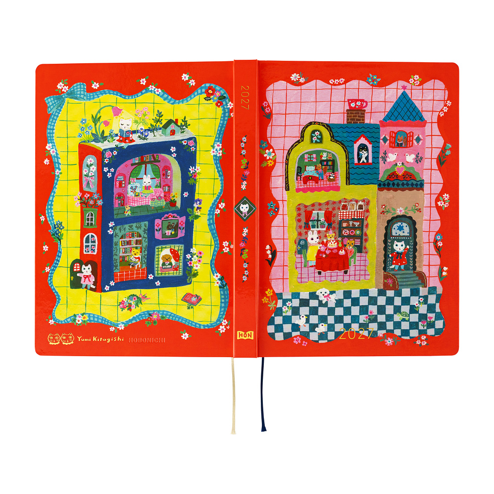 HON A5 2027 englisch – Yumi Kitagishi: White Cat and Rabbit’s Tea Room | Hobonichi