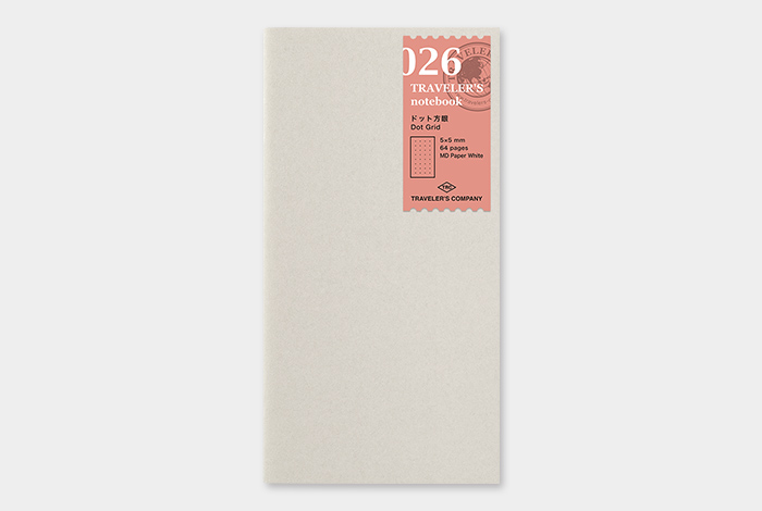 026 - Dot Grid Notizbuch - TRAVELER'S Notebook Refill-14400006-TRAVELER'S COMPANY JAPAN-Einlagen und Zubehör für Größe "Regular" 026 - Dot Grid Notizbuch - TRAVELER'S Notebook Refill von TRAVELER'S COMPANY JAPAN aus der Kategorie Einlagen und Zubehör für Größe "Regular" mit der Artikelnummer 14400006