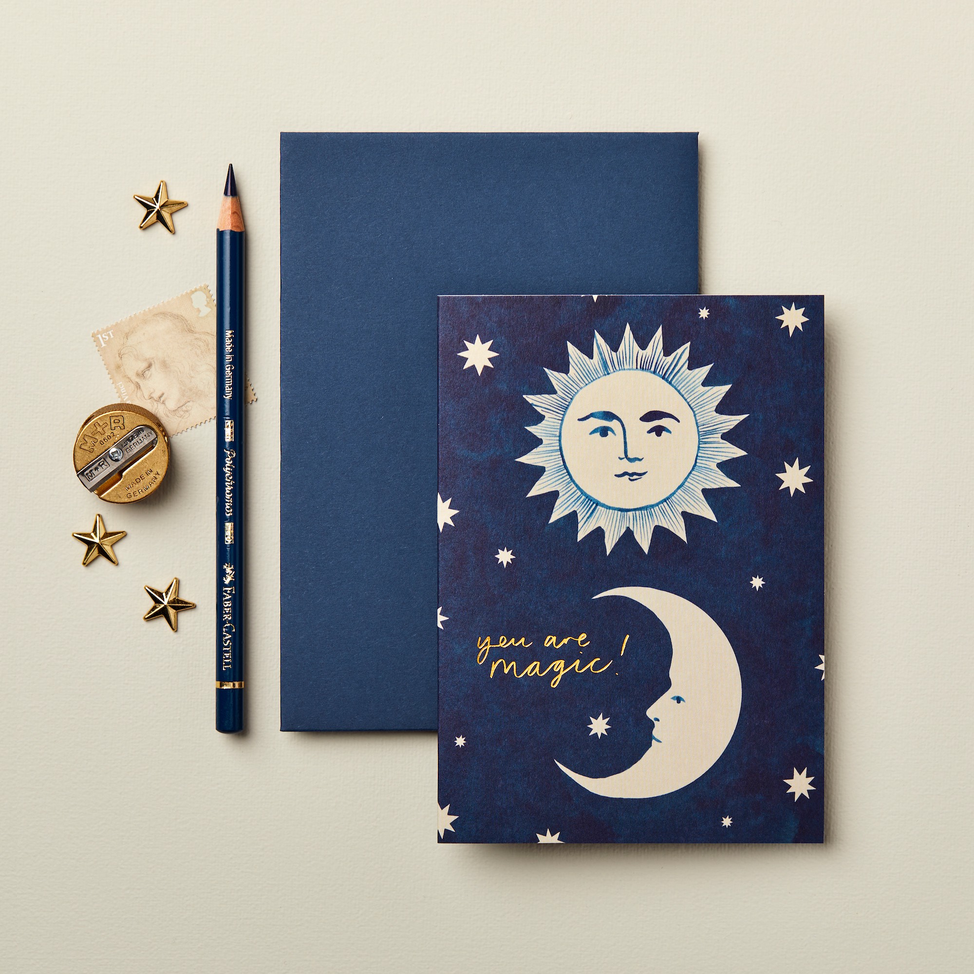 "Your Are Magic" - Moon & Sun - Grußkarte von Wanderlust Paper Co.