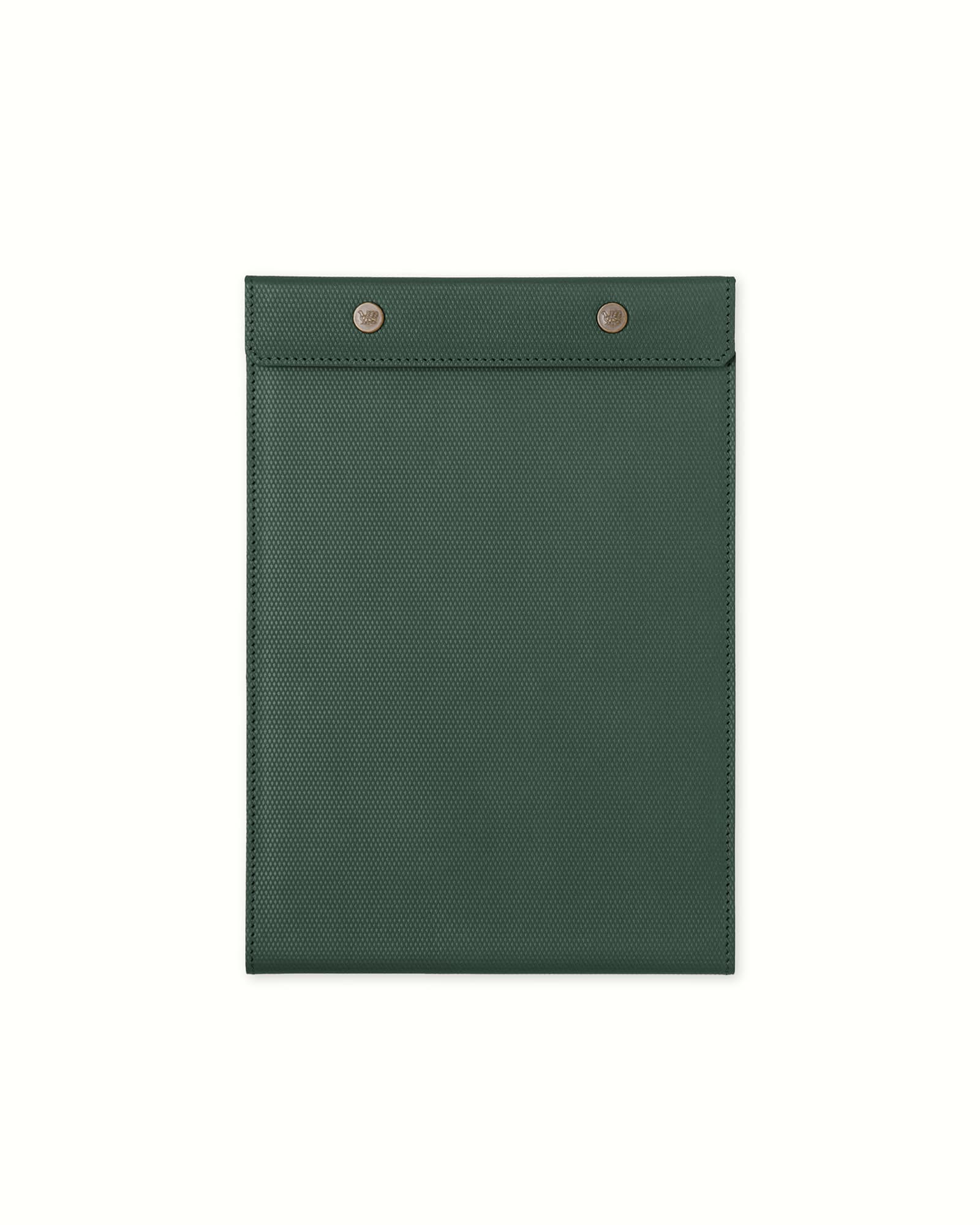 Snap Pad in A5 - Crossgrain Leder - Smaragdgrün - Klemmbrett von Postalco