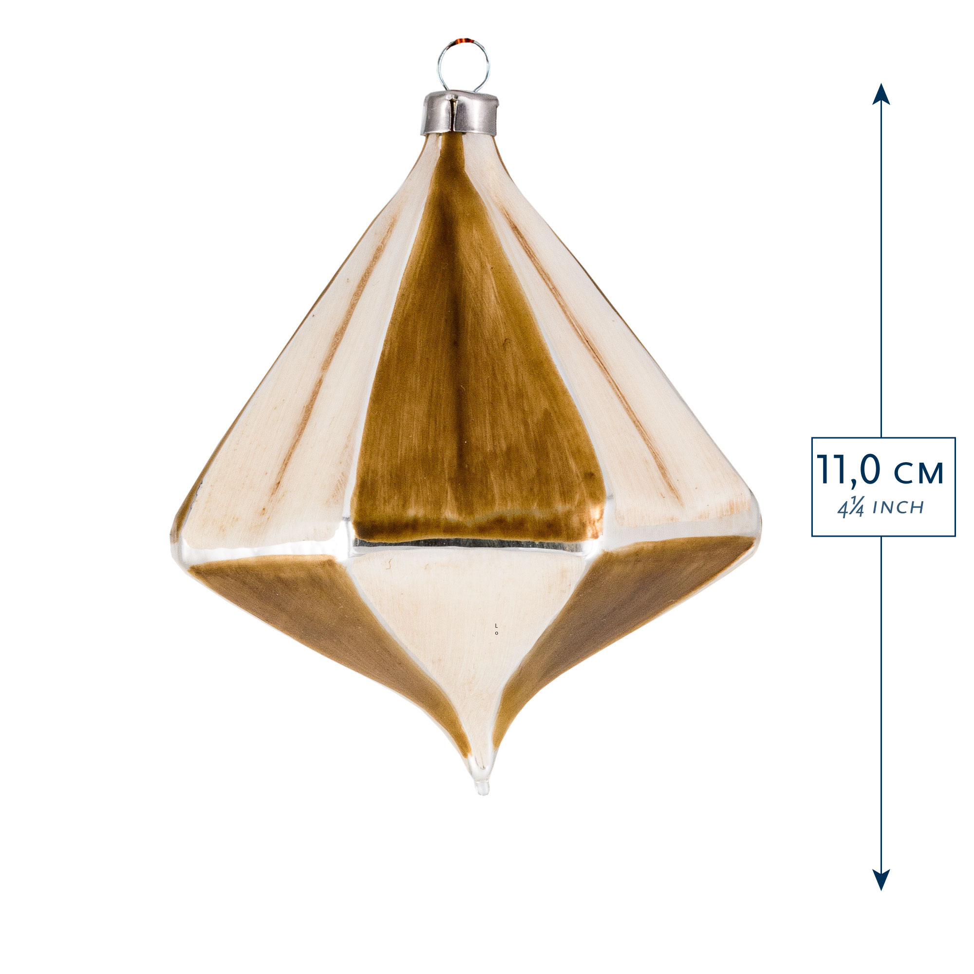Art Déco Edition "Creme - Gold“ - 10 Teile - Christbaumschmuck aus Glas