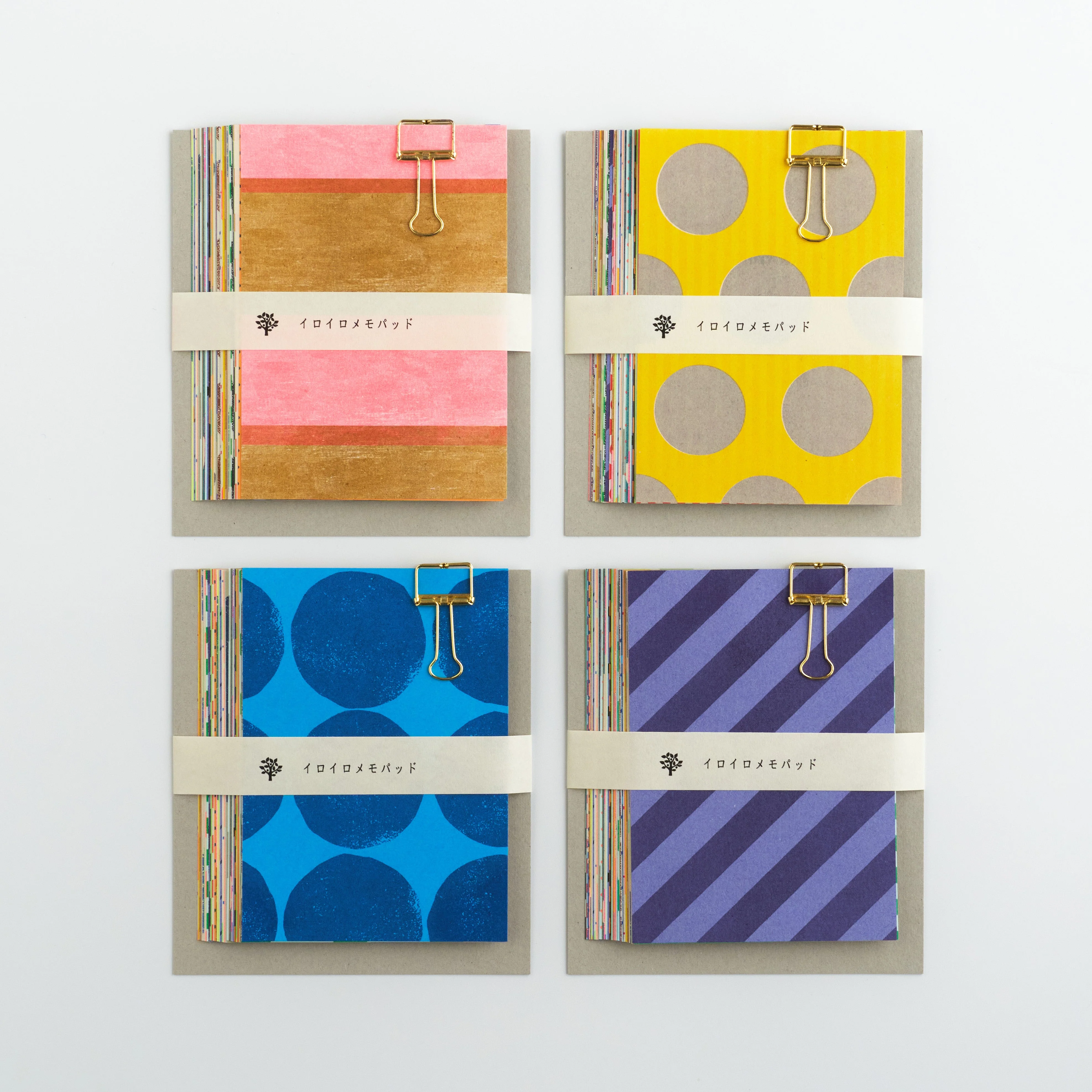 Iroiro Memo Pad Polka Dot Stripes - M - Mizushima