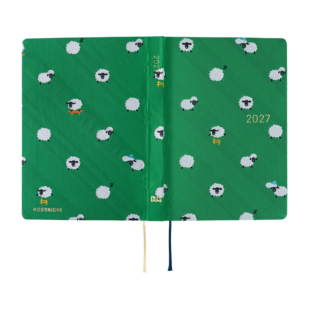 HON A6 2027 englisch – Bow & Tie: Sheep Sheep Sheep | Hobonichi