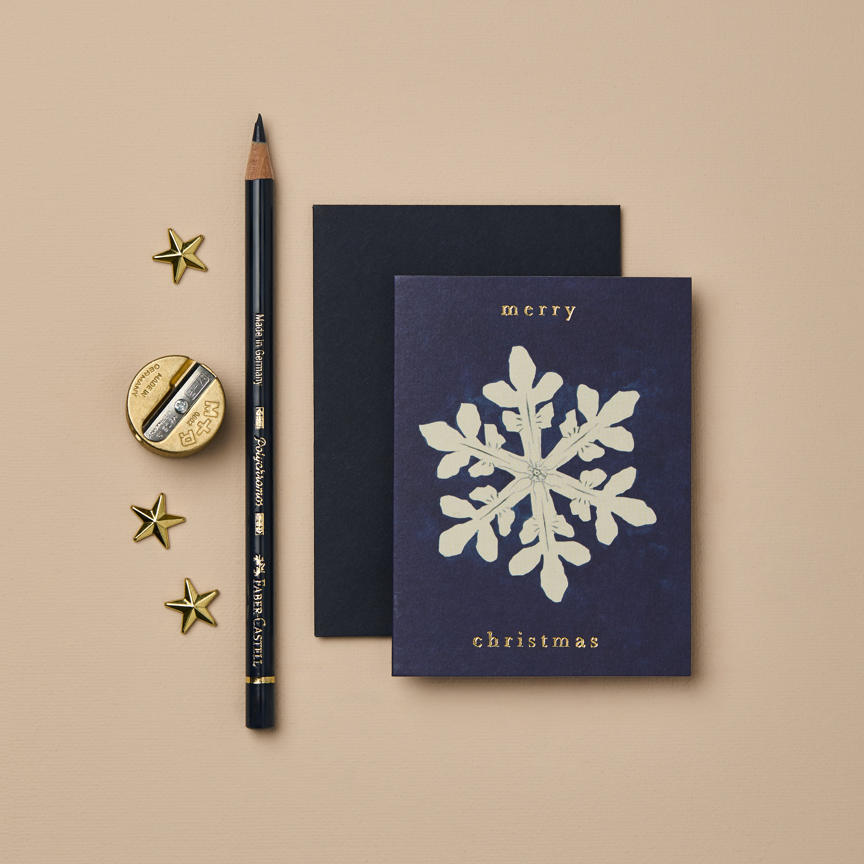 "Merry Christmas" - Snowflake - Mini Grußkarte von Wanderlust Paper Co.