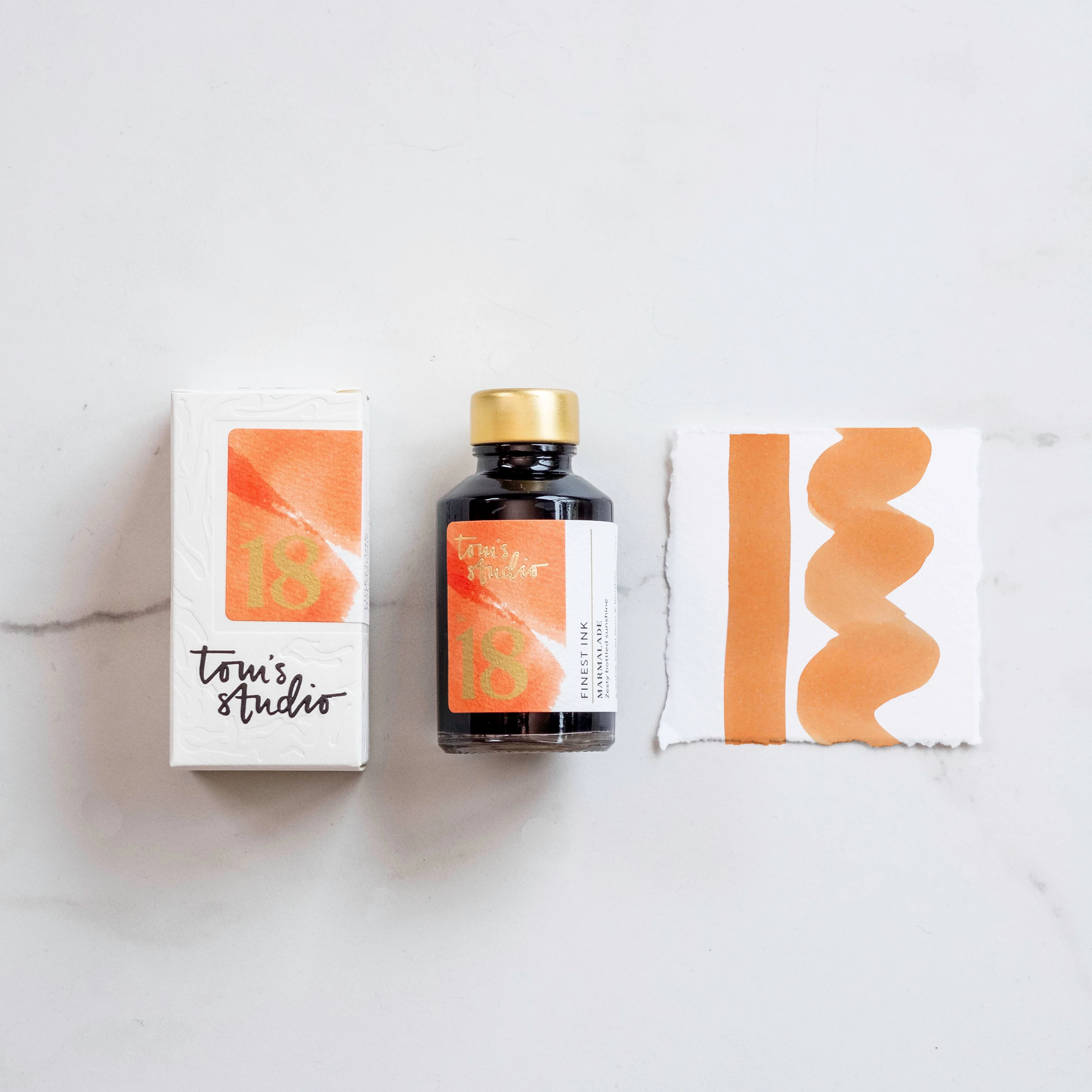 Tom's Studio Tintenfläschchen 18 Marmalade – Füllfederhalter-Tinte für Lumos, 50 ml