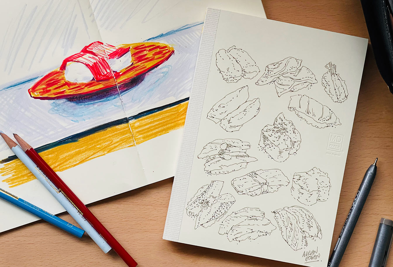 MD Notebook 15th – Edition Adrian Hogan - A6 - blanko / blank - Midori Notizbuch - limitiert MD Notebook 15th – Edition Adrian Hogan - A6 - blanko / blank - Midori Notizbuch - limitiert