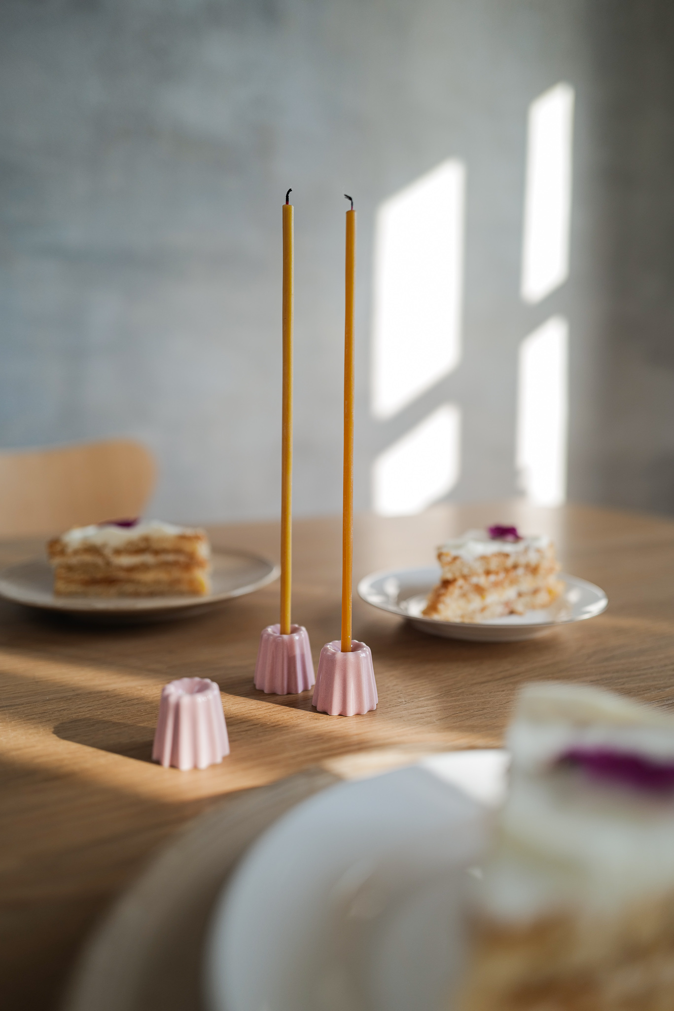 Kerzenhalter Cannelés - Pink - Porzellan von OVO Things