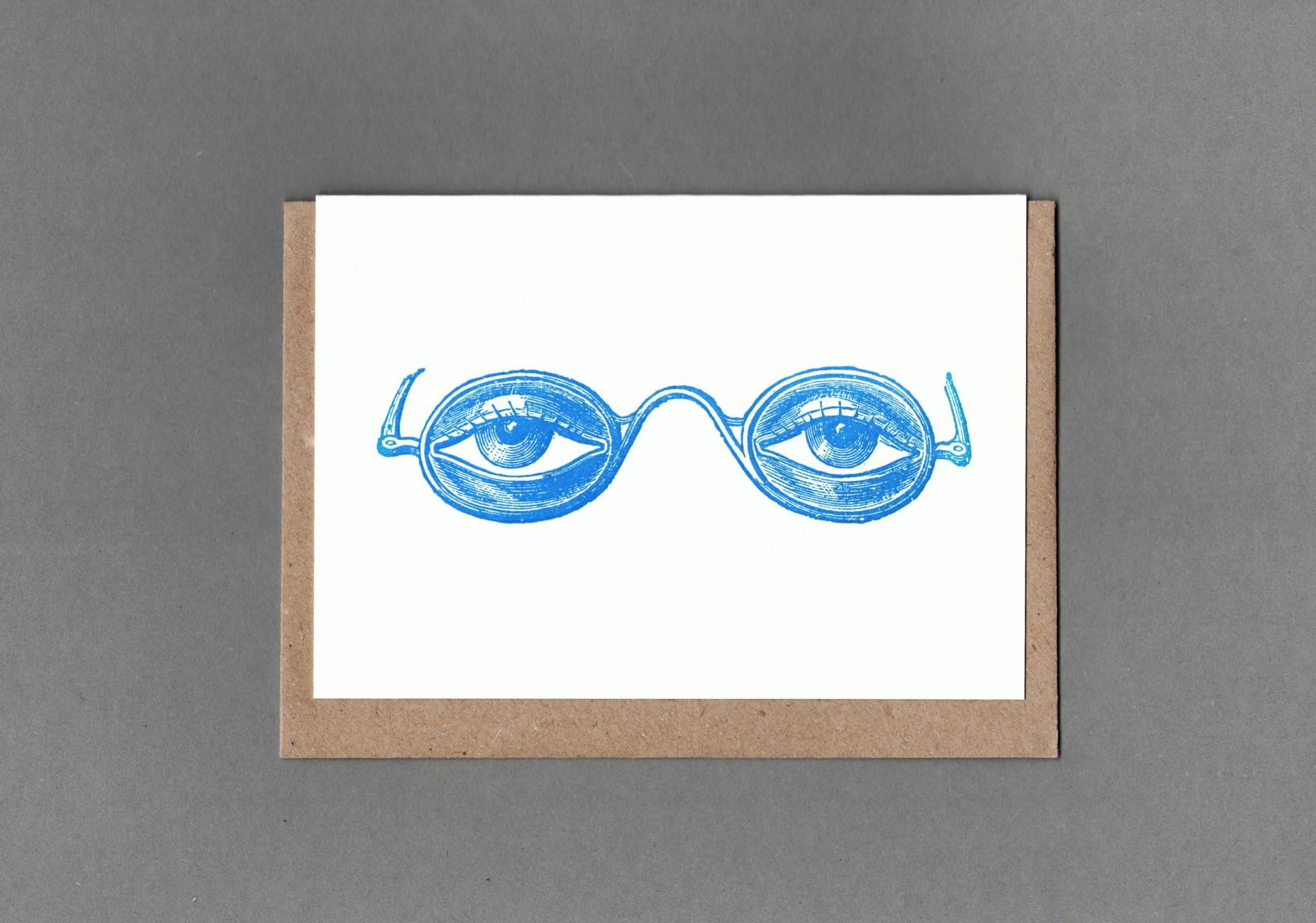 Correct Vision Spectacles - Letterpress Karte mit Umschlag