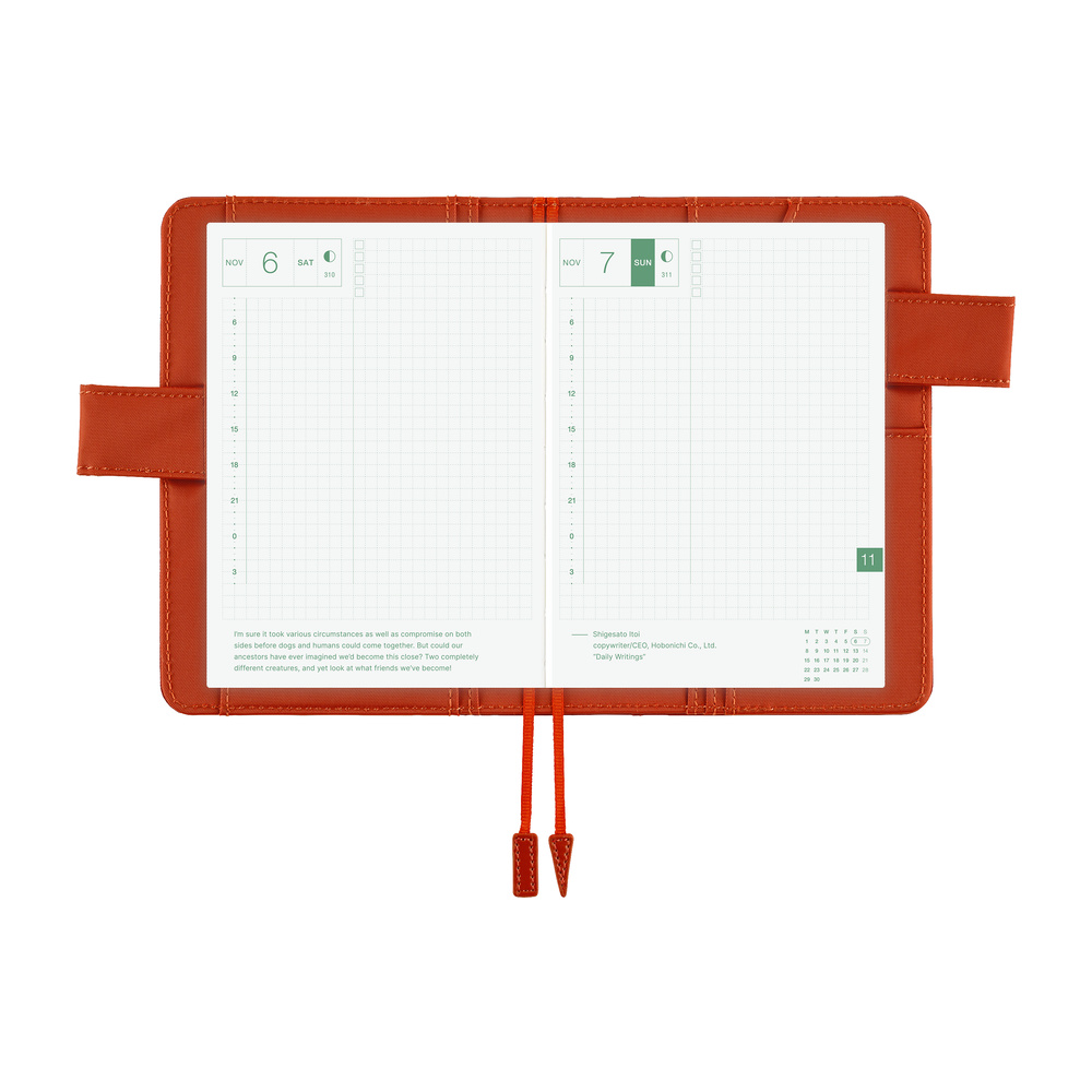 Hülle A6 Original – Colors: Bordeaux Teracotta | Hobonichi