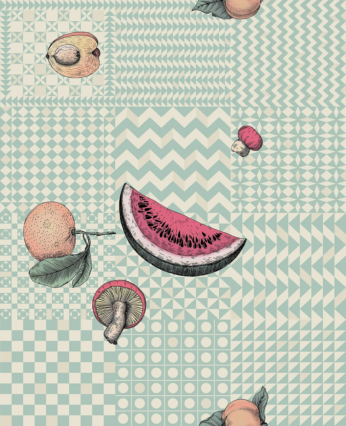 Frutta e Geometrico Tapete - 123/6029 - Pastel - Cole&Son - Fornasetti Senza Tempo II-123-6029-Cole&Son-Fornasetti Senza Tempo II Frutta e Geometrico Tapete - 123/6029 - Pastel - Cole&Son - Fornasetti Senza Tempo II von Cole&Son aus der Kategorie Fornasetti Senza Tempo II mit der Artikelnummer 123-6029
