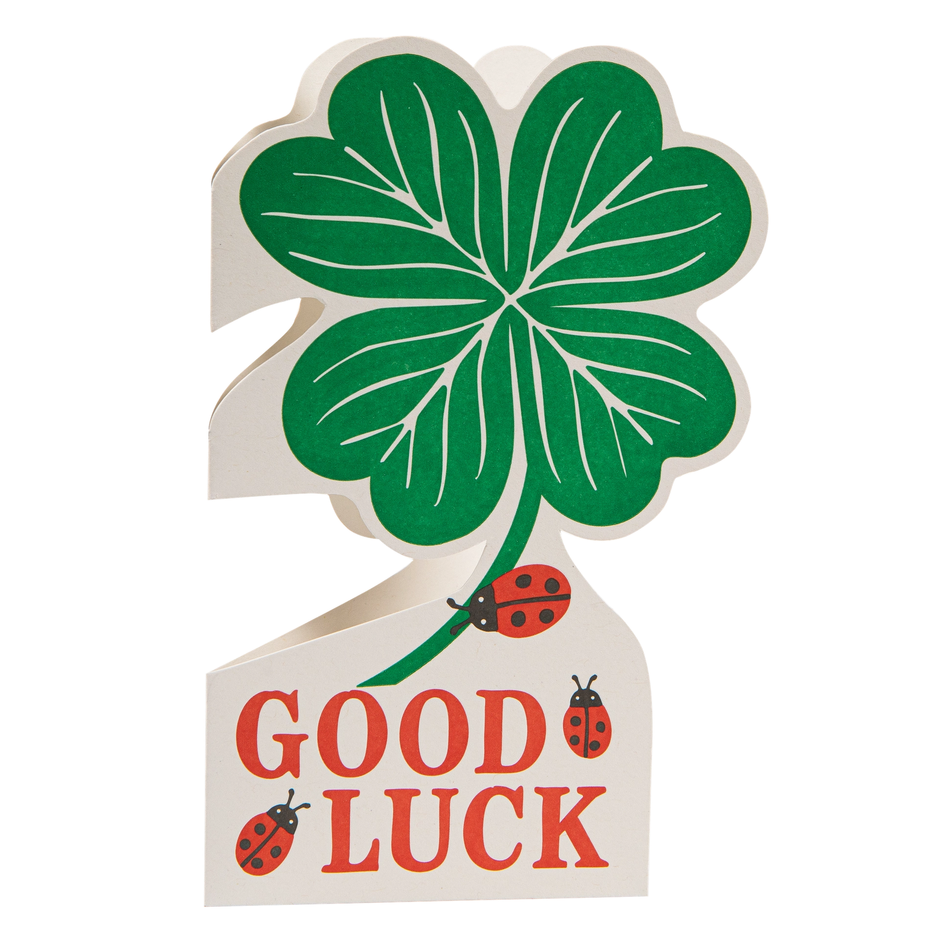 "Good Luck Clover" - 3D Klappkarte - Cut-Out Card von Archivist