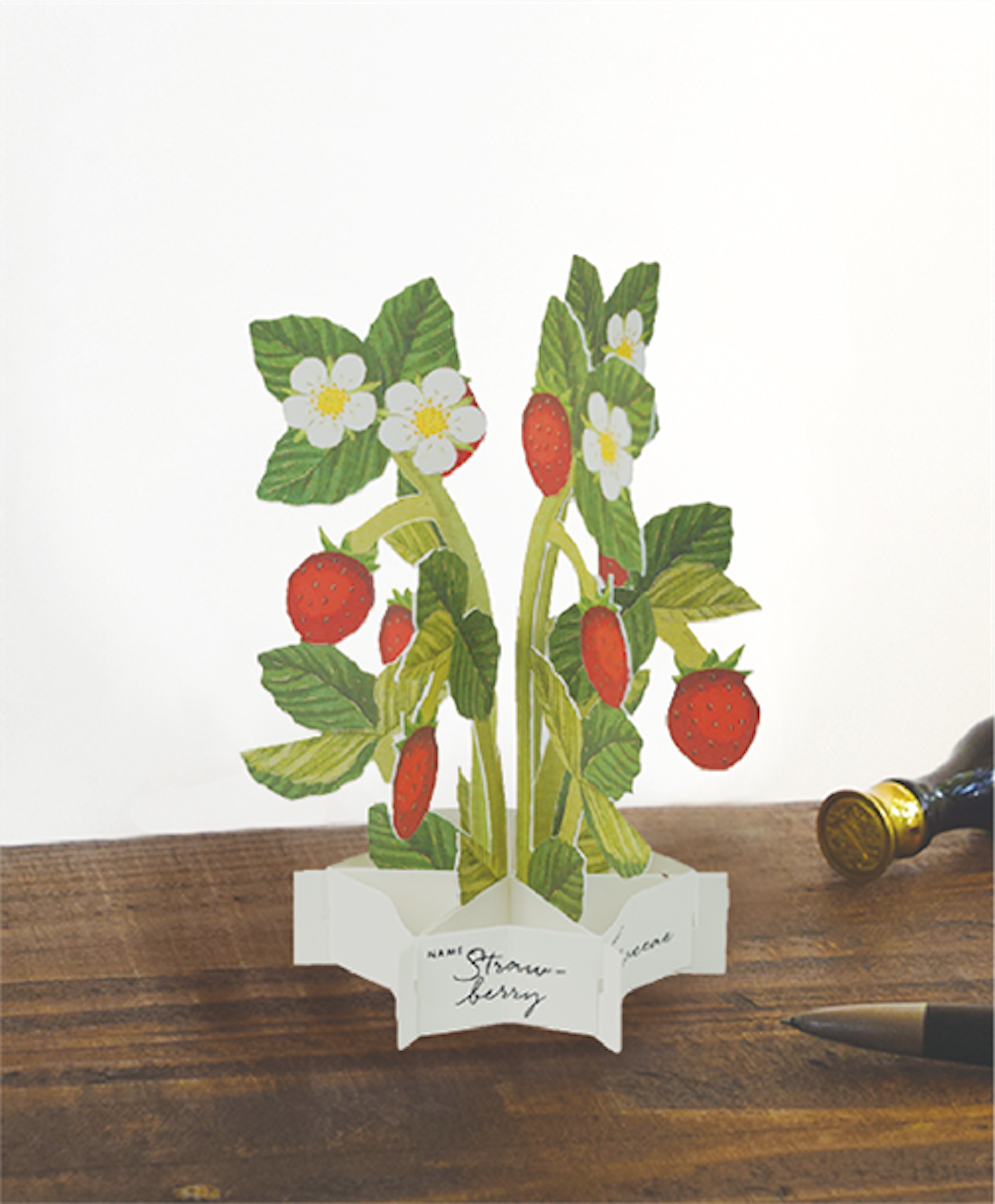 #24 Erdbeere / Strawberry - 3D Blooming Card
