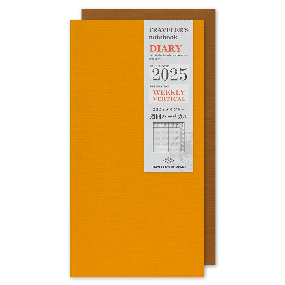 2025 Kalender (Wochenansicht Vertikal) - TRAVELER'S Notebook Refill von TRAVELER'S COMPANY JAPAN aus der Kategorie Einlagen und Zubehör für Größe "Regular" mit der Artikelnummer 14483006