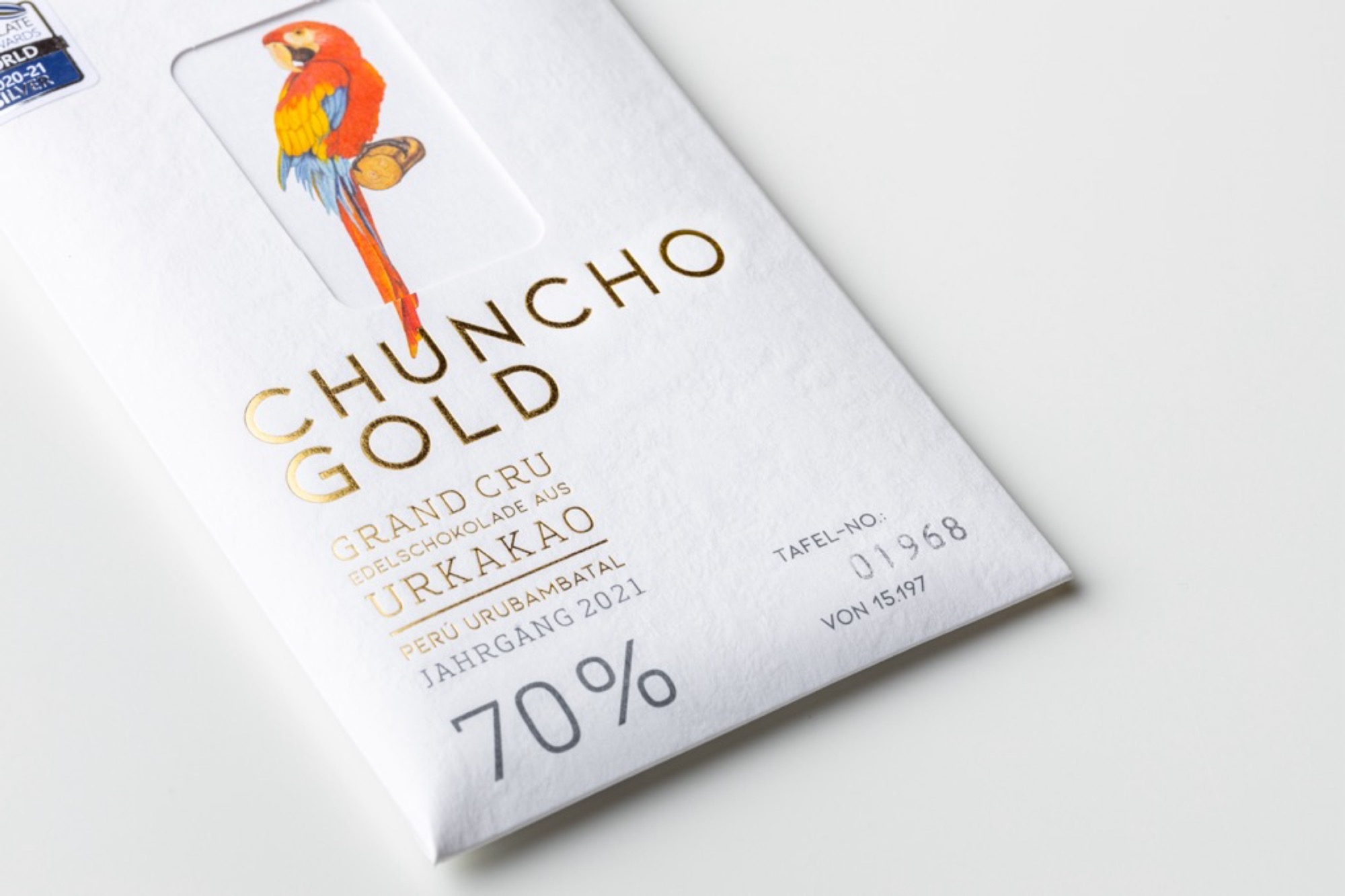 Chuncho Gold - 70% - GRAND CRU Edelschokolade aus Urkakao - Perù Puro Chuncho Gold - 70% - GRAND CRU Edelschokolade aus Urkakao - Perù Puro