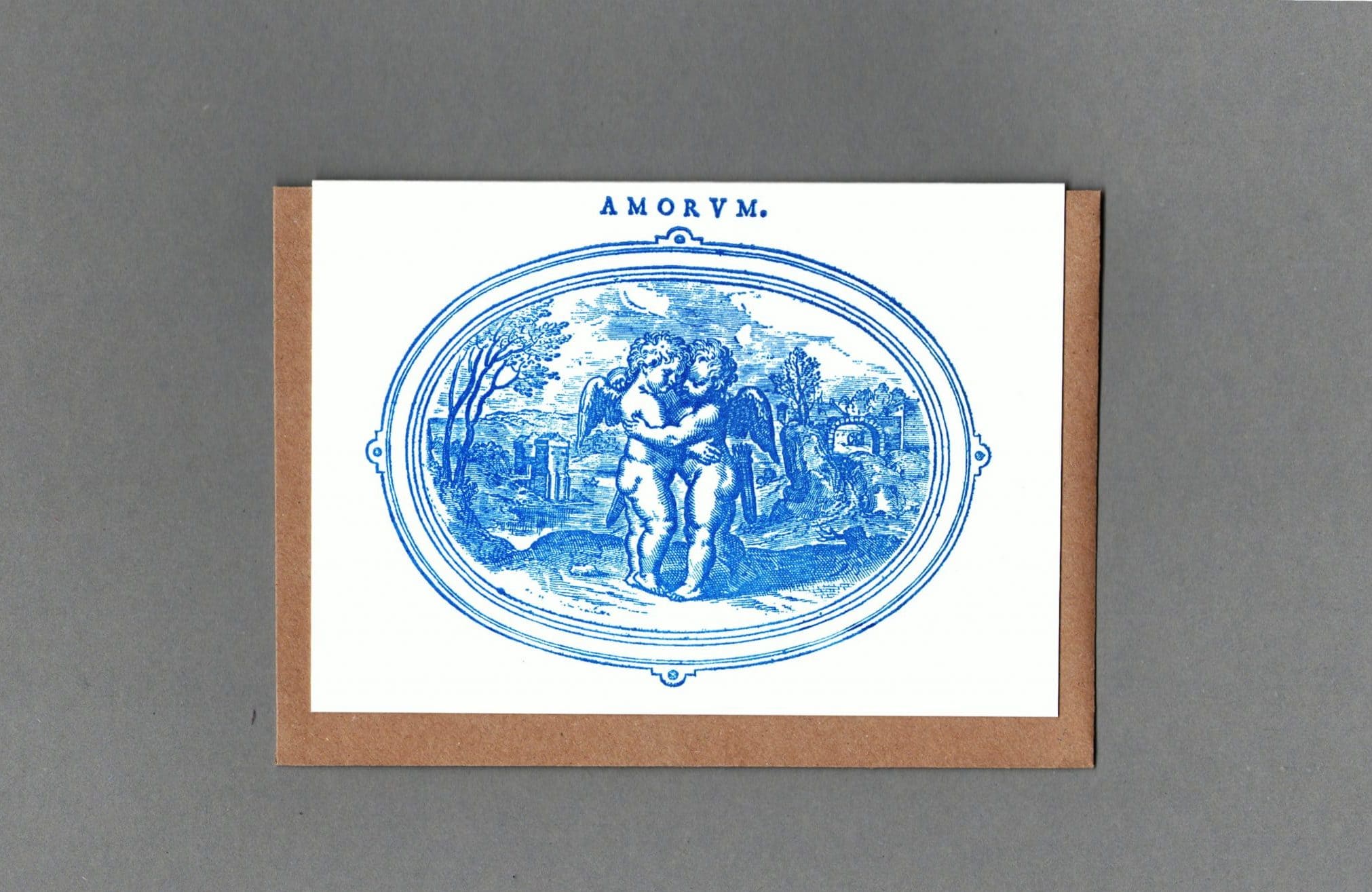 Amorum Cherubs - Letterpress Karte mit Umschlag
