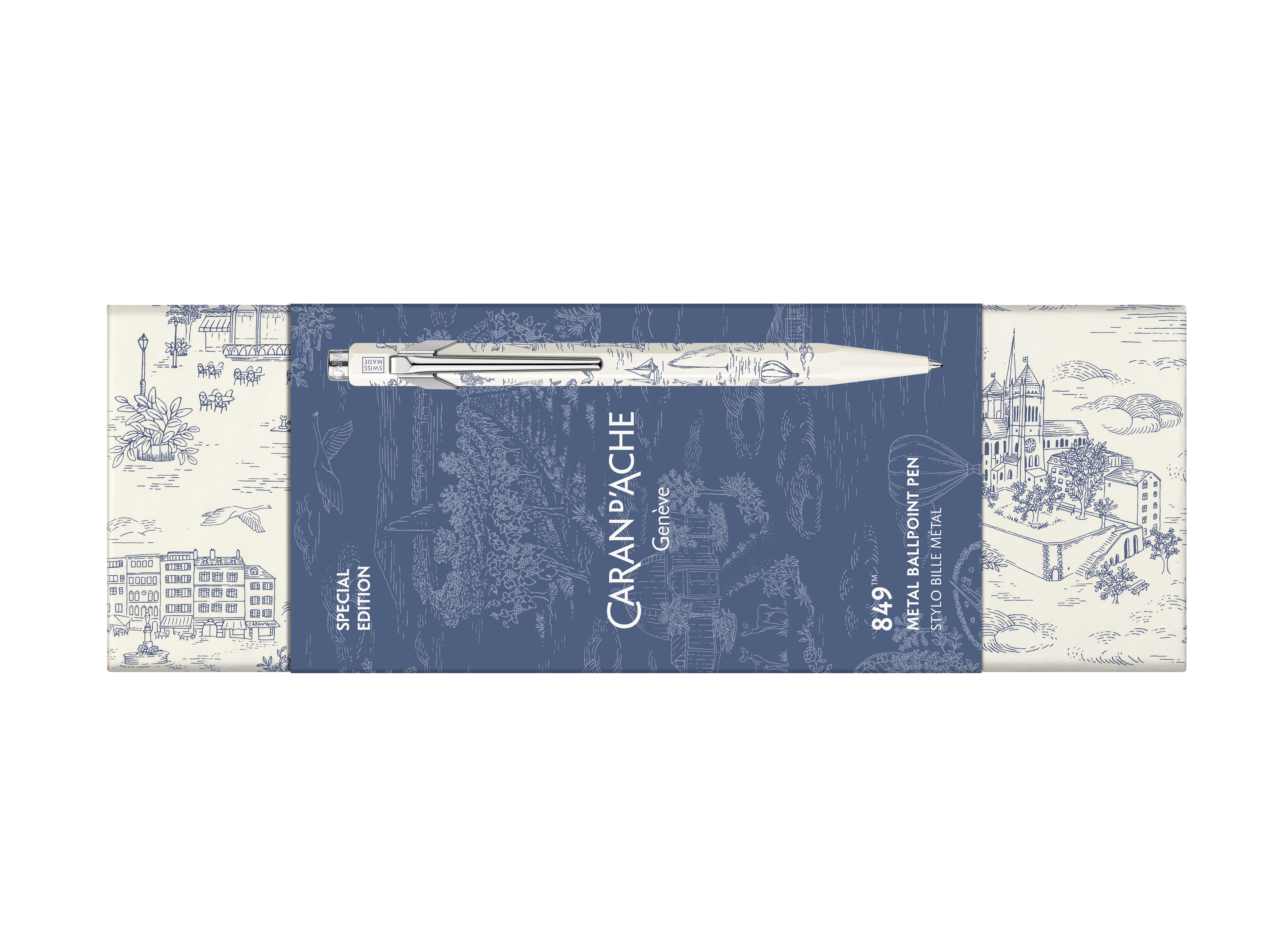 Kugelschreiber 849™ Toile de Jouy Weiß - Sonderedition